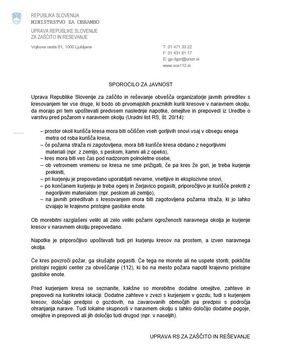 Sporočilo za javnost